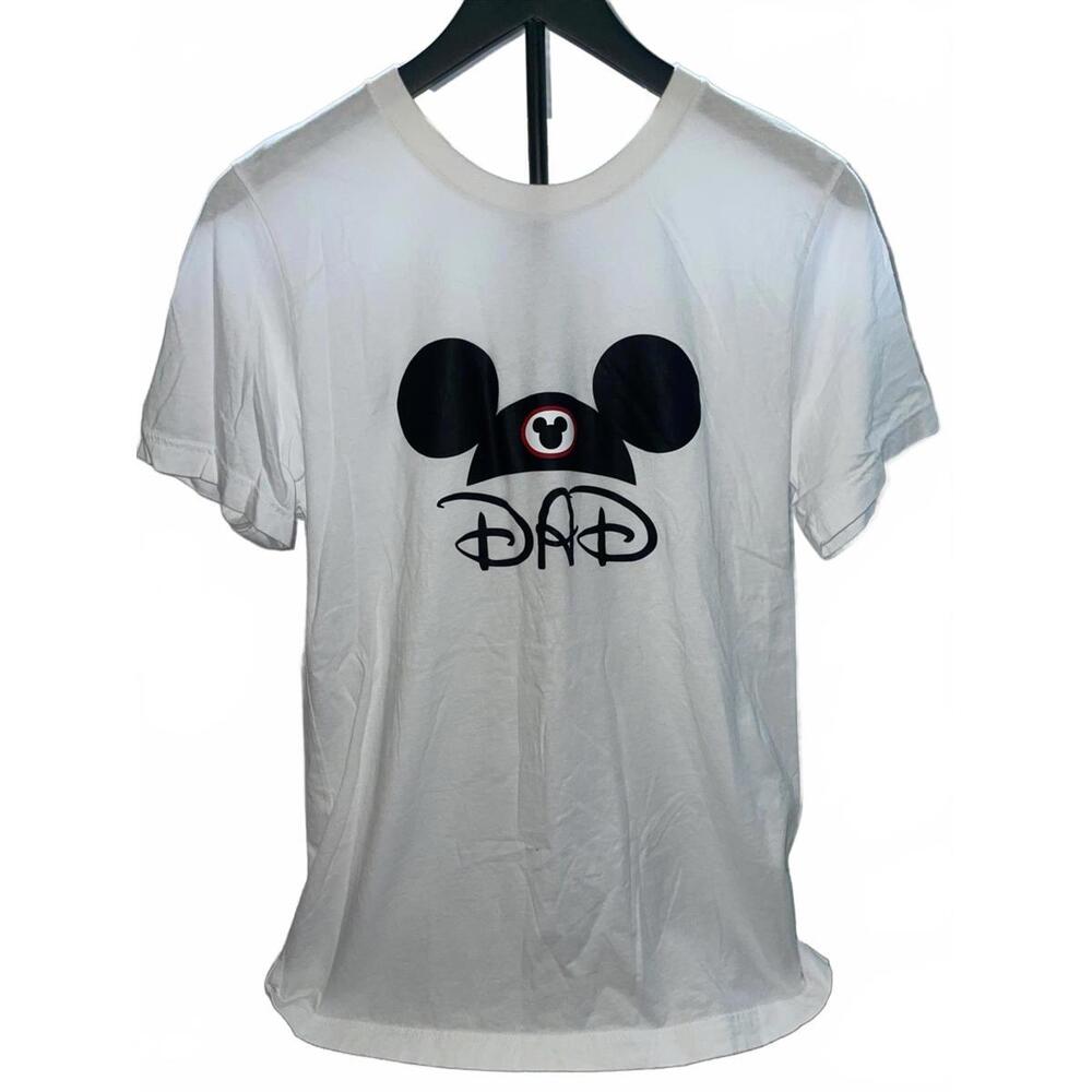 CANVAS Disney Mickey Mouse Dad Shirt SIZE MEDIUM WHITE